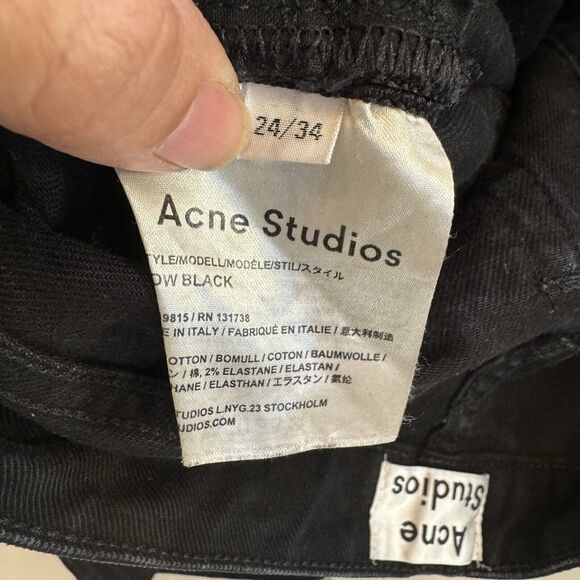ACNE STUDIOS Row Denim Jeans Women's 24x34 Made In Italy Skinny - Picture 8 of 9